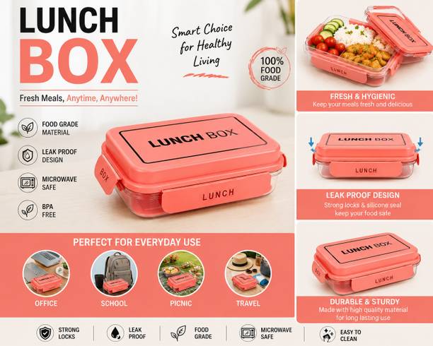 PLUS ON DEMAND Lunch Box, Plastic Lunch Box, Tiffin Box, Kids Lunch Box 1 Contai