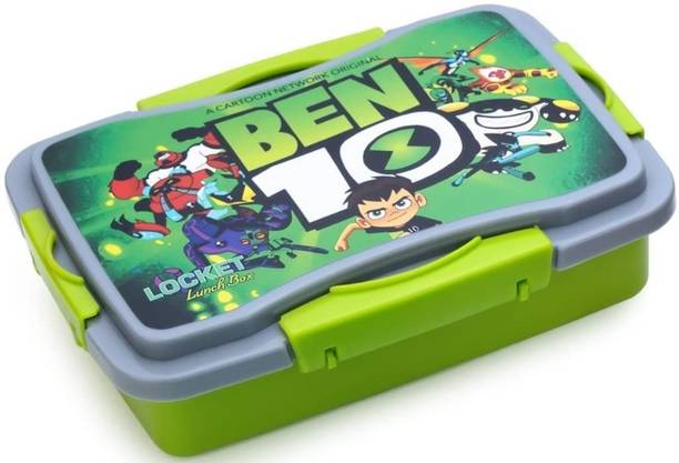 Flipkich Fancy Heavy Plastic Material Leak Proof Kids BEN10 Lunch Box For School 2 Containers Lunch Box