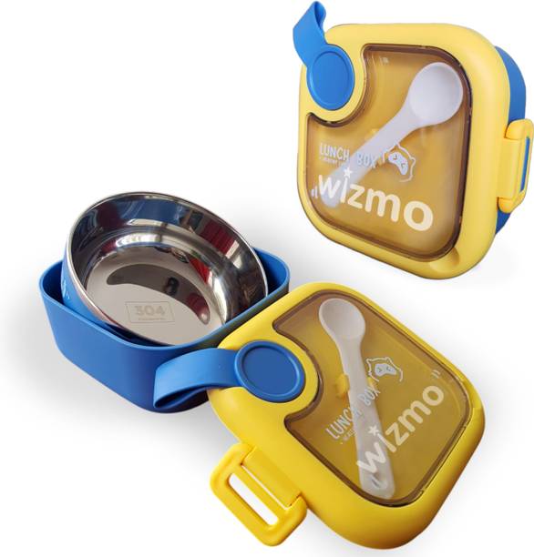 Wizmo 2 compartment Stainless Steel lunch box 2 Containers Lunch Box