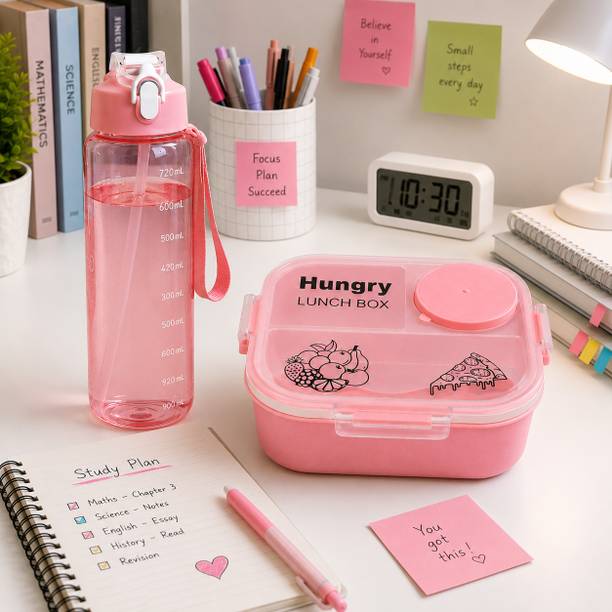 Trend Trakker Lunch Box For Kids & Water Bottle | School Lunch box | Lunch Box For Office 1 Containers Plastic School Lunch Box
