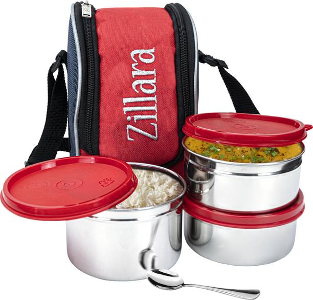 Zillara office-3-red 3 Containers Lunch Box