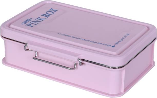 जयपी Insu. S.S. Lunch Boxes- Beststeel Pink 2 कंटेनर लंच बॉक्स