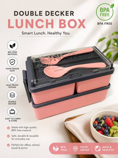 tansan DDLB 3 Containers Plastic School Lunch Box