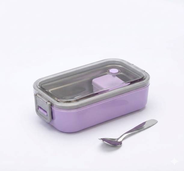 RAJESH LUNCH BOX 2 Containers Stainless Steel School Lunch Box