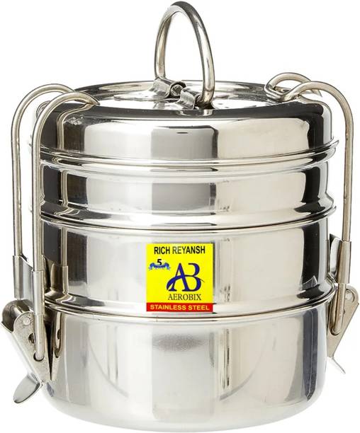 AEROBIX Lunch Box Stainless Steel_TIFFIN_39 3 Containers Lunch Box
