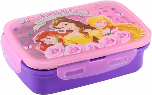 SKI SNAP LOCK STEEL PRINCESS 2 Containers Lunch Box