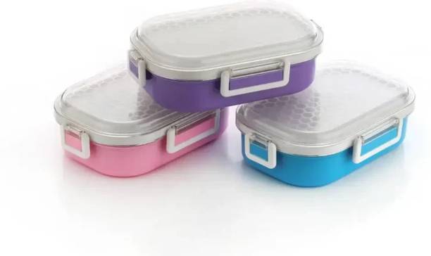 savidhya PRISM FOOD GRADE STEEL LUNCH BOX 3 CONTAINER 3 Containers Lunch Box