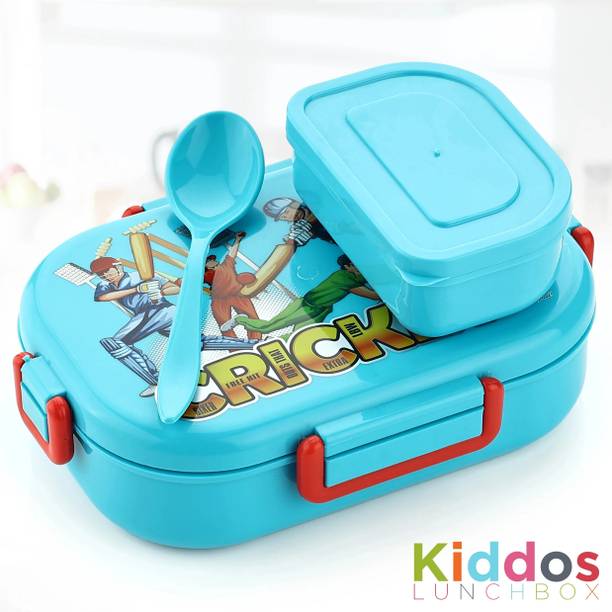 METSTIK Kids Lunch Box Tiffin For School Children 2 Containers Plastic School Lunch Box
