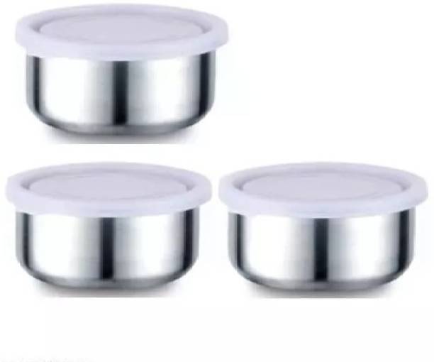 Manya STAINLESS STEEL AIRTIGHT LEAK PROOF 3 CONTAINERS 330ML 3 Containers Lunch Box