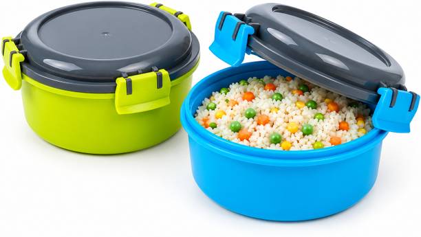ESROO Premium 300 ml Airtight Lunch Box Combo Pack of 2 with Locking Lid 2 Conta