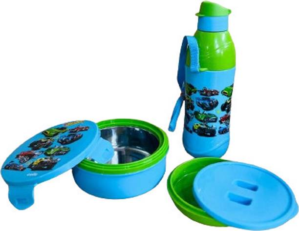 cello Tiffy Gift Set 2 2 Containers Plastic, Stainless Steel School Lunch Box