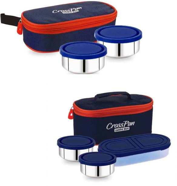 CrossPan Orra Combo Stainless Steel Lunch Box / Tiffin Box 5 Containers Lunch Box