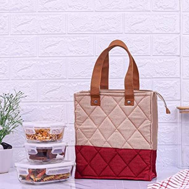 Femora Borosilicate Glass Microwave Safe Container Lunch Box, 5 Container With Bag 5 Containers Lunch Box