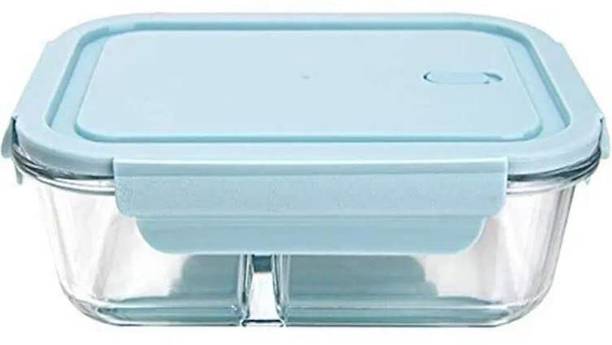 SATANI Glass Lunch Air Tight Lunch box for office School collage 2 Containers Lunch Box