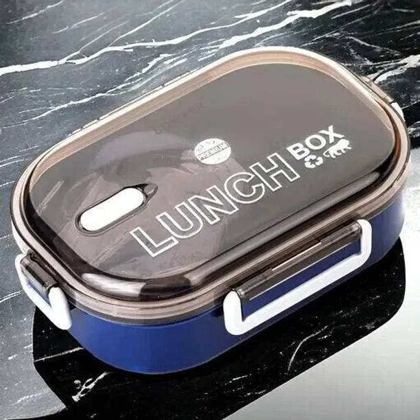 KEATON Plastic lunchbox for kids | Spoon & Fork Tiffin Nasta Office School Collage 2 Containers Lunch Box