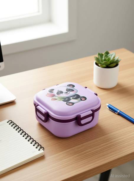 YOGXEM Decent 3 Section Lock Lunch Box For College, School, Office 4 Containers Plastic Office Lunch Box