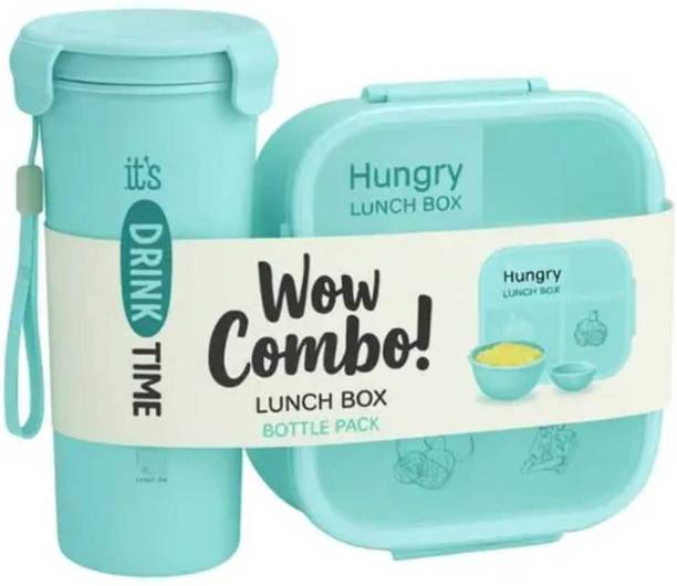 APAP HUNGRY LUNCH BOX 4 Containers Plastic School Lunch Box