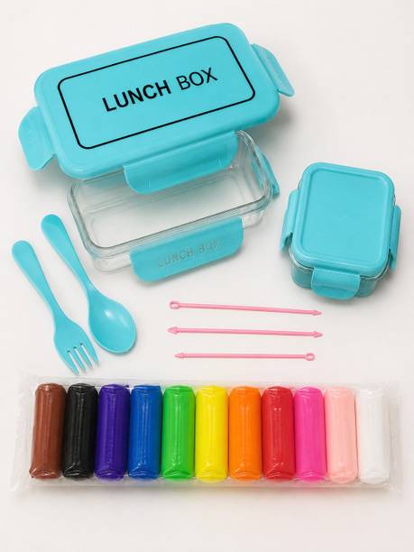 BALAJIP 01 2 Containers Plastic School Lunch Box