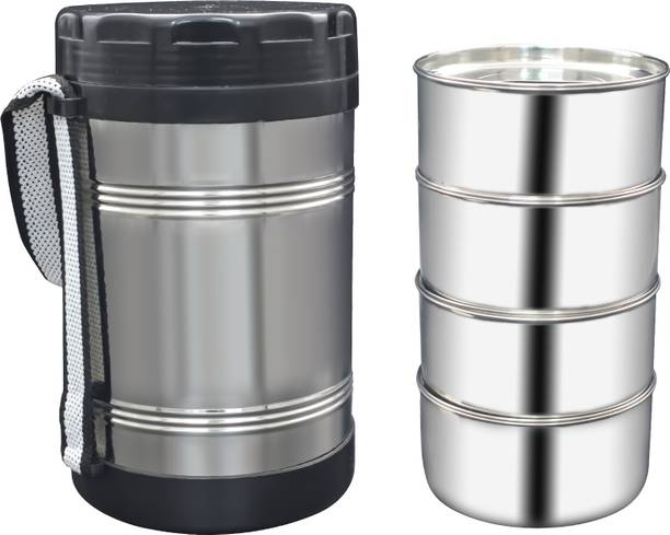 GALOOF Thermosteel Tiffin Box | Lunchbox for Office, School, Outing, Collage, Travel 4 Containers Lunch Box