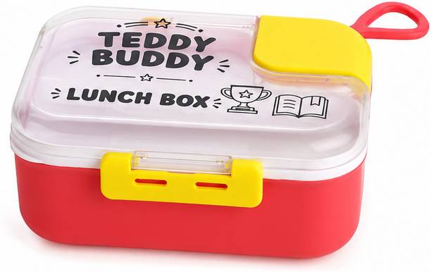 RANIC Taddy Buddy Lunch Box Pink For Office Collage School 1 Containers Plastic School Lunch Box