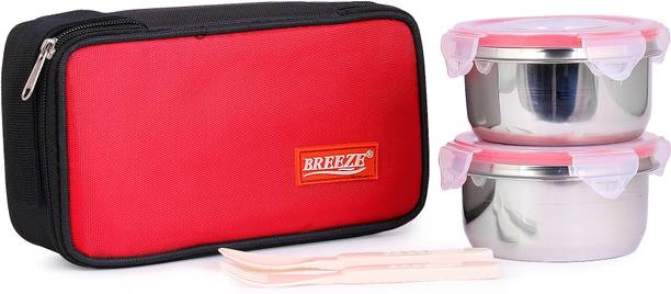 BREEZE Magic Insulated Tiffin with Stainless Steel 2 Containers Lunch Box