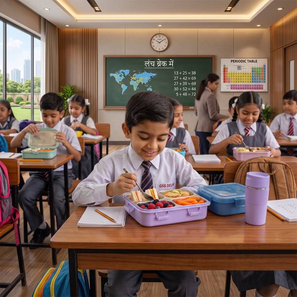 KINGCO Premium Steel lunch Box 1 Containers Aluminium, Plastic, Stainless Steel 