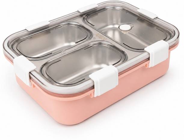 DVH Leakproof 3 Compartment Lunch Box BPA Free Bento Box for Office Use PLB20 3 