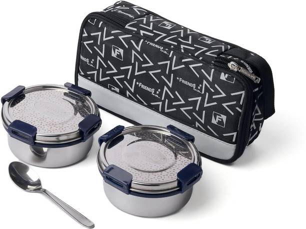 GALOOF Stainless Steel Tiffin Box With 2 Leak Proof Container & Insulation Cover 2 Containers Lunch Box