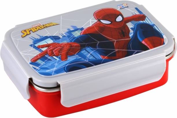 SKI Crunchy- Insulated 2 grid bento Lunch Box, stainless steel inner- SPIDERMN 1 Containers Lunch Box