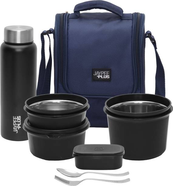 Jaypee Plus Meal Plus lunch box 4 Containers Stainless Steel Office Lunch Box