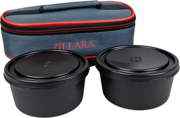 Zillara Pro Microwave Safe tiffin box 400ml each container 100% spill proof 2 Containers Lunch Box