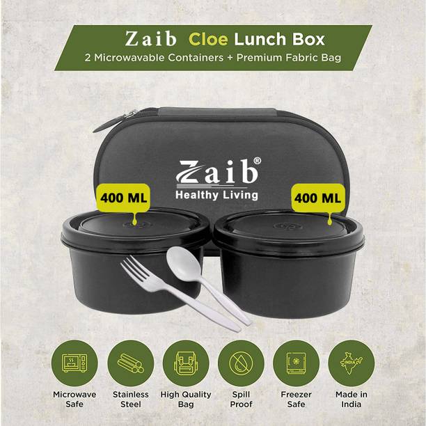 Zaib Microwave lunch box 2 Containers Lunch Box