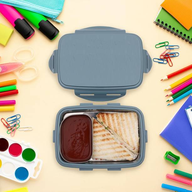 JAYPEE 360 ° Insulated Sr. Wave Steel 2 Containers Stainless Steel, Plastic School Lunch Box