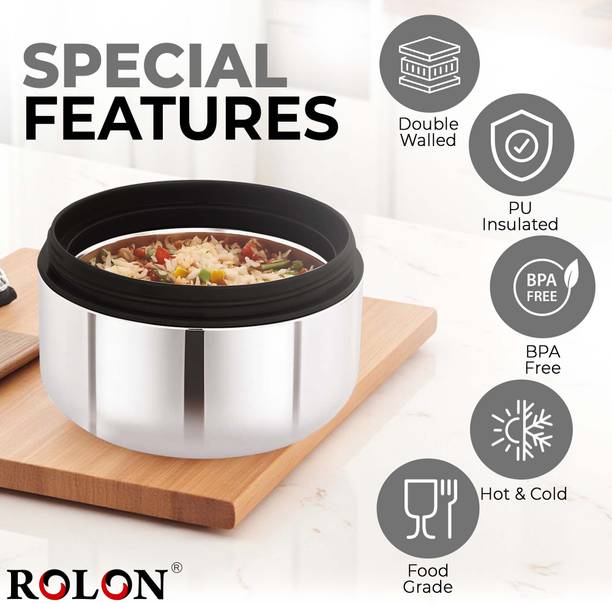 ROLON Foodie Small Stainless Steel Lunch Box 1 Containers Stainless Steel Office Lunch Box