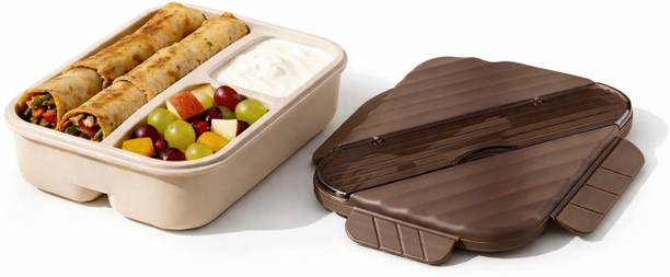 Flipkart SmartBuy Premium Bento Lunch Box With 3 Partition (Pack Of 1) 3 Containers Plastic Office Lunch Box