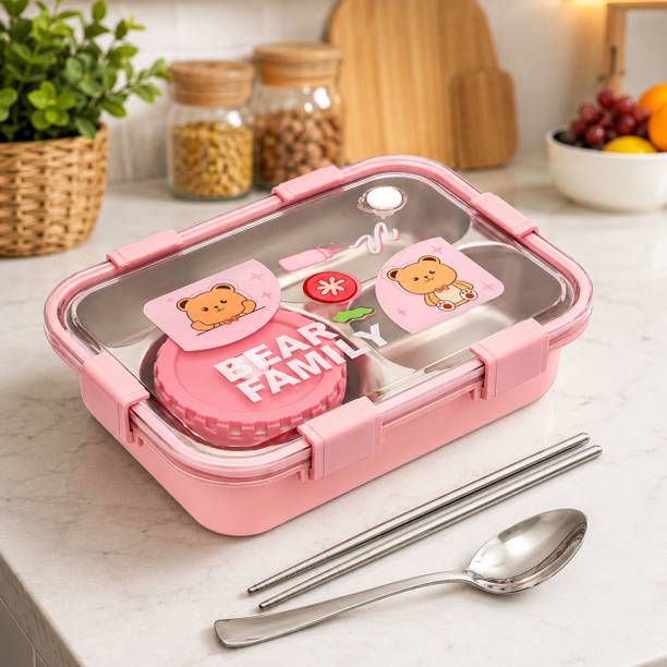 minister enterprises lunch box 3 Containers Stainless Steel School Lunch Box