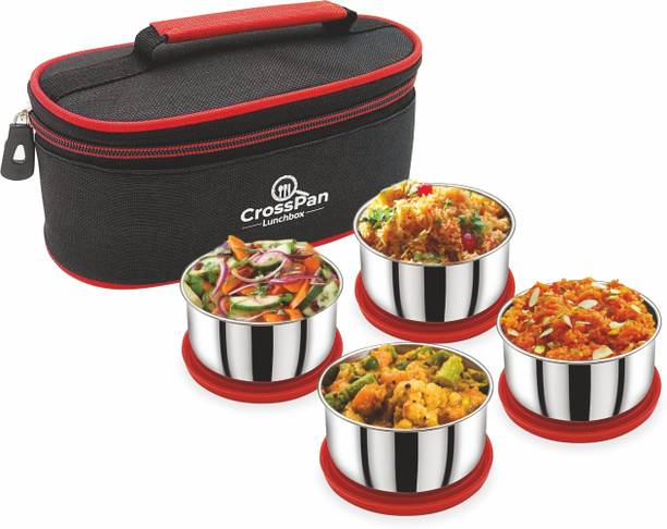 CrossPan Smart Buy Stainless Steel 4 Containers Lunch Box