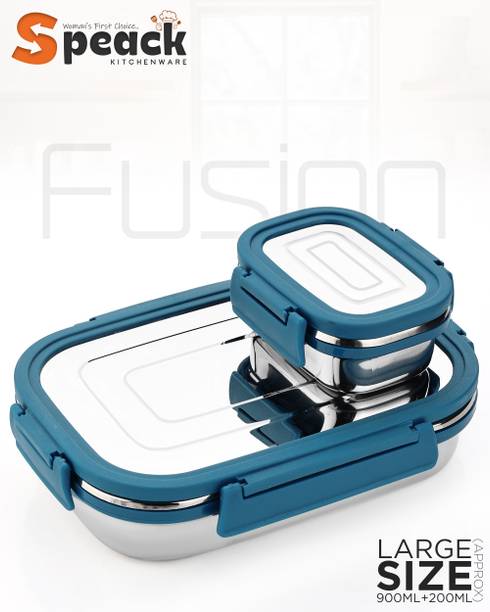 SPEACK Steel Tiffin for Kid 2 Containers Lunch Box