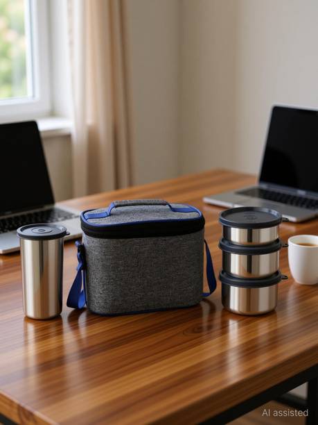Rema Prime Executive 3 Containers Stainless Steel Office Lunch Box
