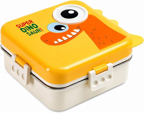 Elitewiz Super Dinosaur Lunch Box 1100ml 4 Containers Stainless Steel School Lunch Box