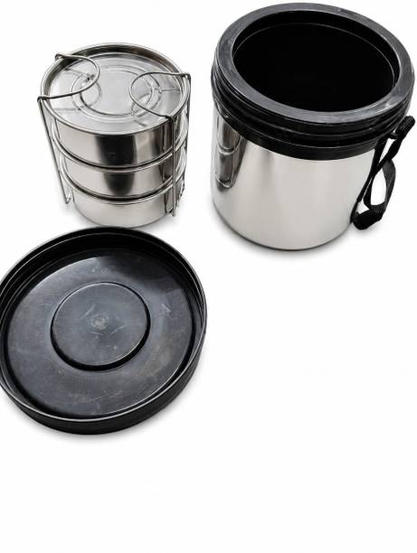 Chandra enterprises k C17 3 Containers Stainless Steel, Plastic Office Lunch Box