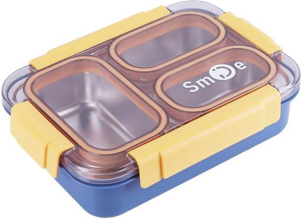 The Ubals Stainless Steel Lunchbox,Insulated,Spill-Proof for Convenient On-The-Go Dining 3 Containers Lunch Box