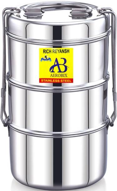 AEROBIX Lunch Box Stainless Steel_TIFFIN_41 3 Containers Lunch Box