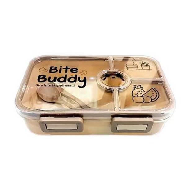 BESTT BROWN BITE BUDDY 1 Containers Plastic School Lunch Box