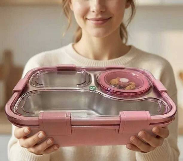 PREP PARTNER Primium luch box 3 Containers Stainless Steel School Lunch Box
