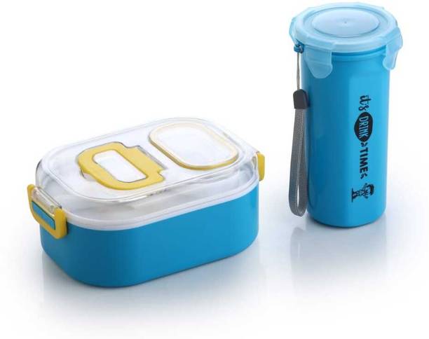 RTENTER 3-in-1 Premium Lunch Box Set for Kids & Adults Water Bottle(Blue) 1 Containers Lunch Box