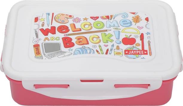 जयपी Nuter Butter Plastic Lunch Box with Spoon |Leakproof Tiffin box for school Kids 2 कंटेनर लंच बॉक्स