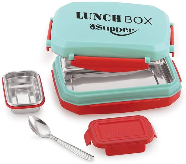 GALOOF Insulated Lunch Box for Kids Double Wall Tiffin Box with Inner Container & Spoon 2 Containers Lunch Box