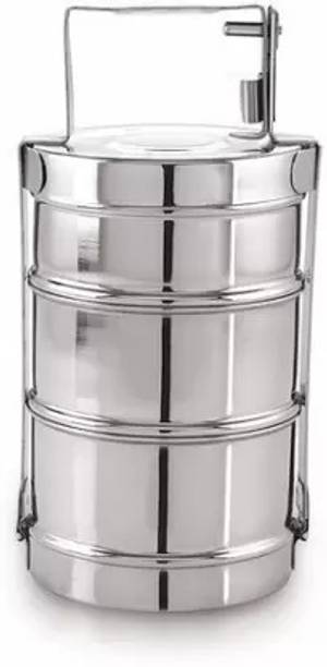 zms marketing Stainless Steel Bombay/Sada Tiffin 3 Containers 3 Containers Lunch Box