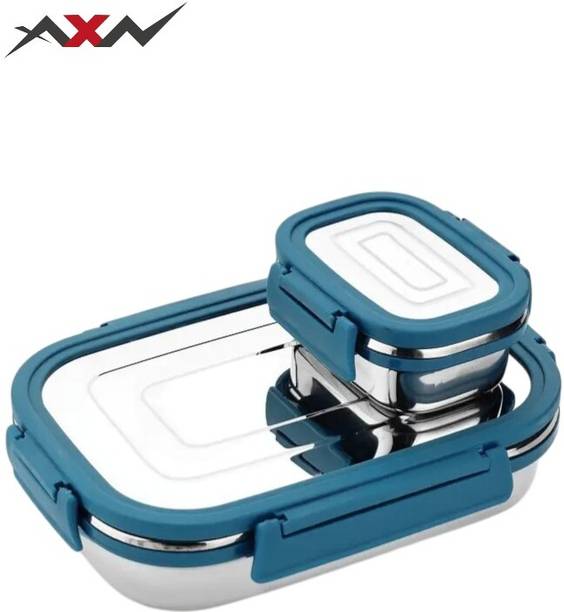 AXN Stainless Steel Tiffin for Kid 2 Containers Stainless Steel School Lunch Box